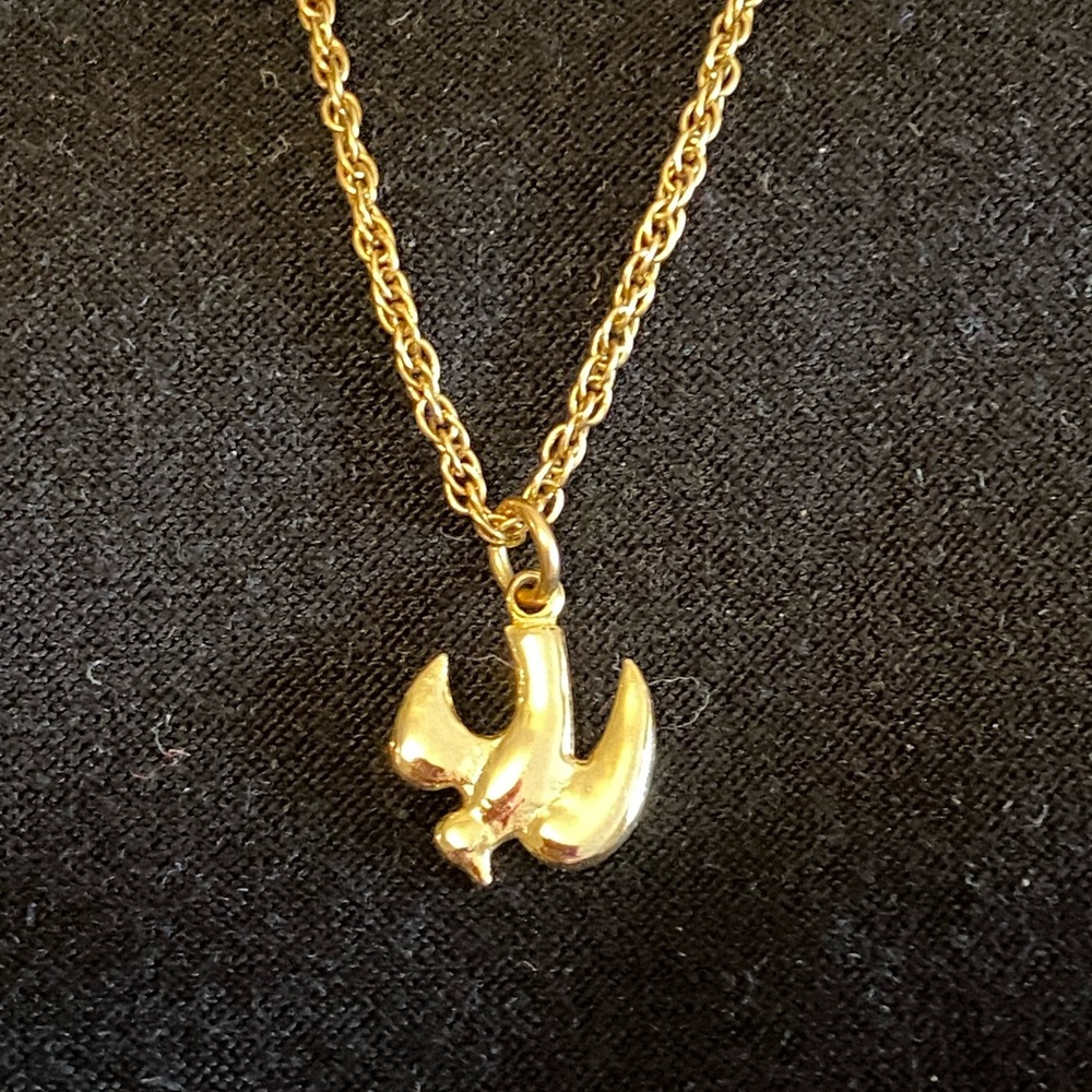 Gold Color Dove Necklace